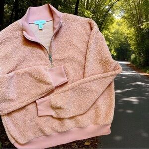 NEW~ Topshop Peach Teddy Sherpa Sweater/Sweatshirt  NWOT  ~  size 8